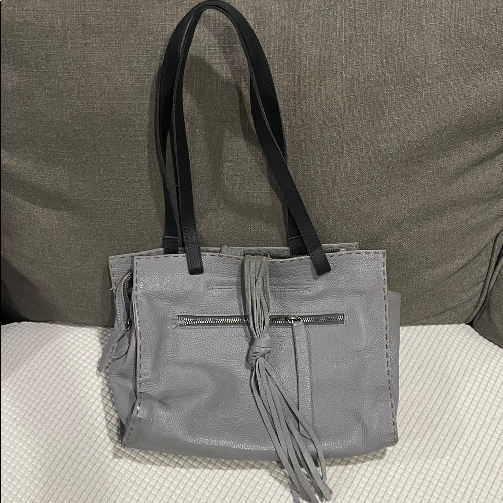 Carla Mancini Carmel Signature Bag Gray Pebbled Color - Picture 4 of 16